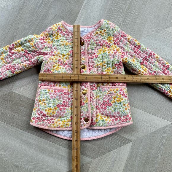 Cupcakes Cashmere Quilted Jacket Pink Floral Toddler Girls 2T Boho Prairie Chic - Picture 10 of 10